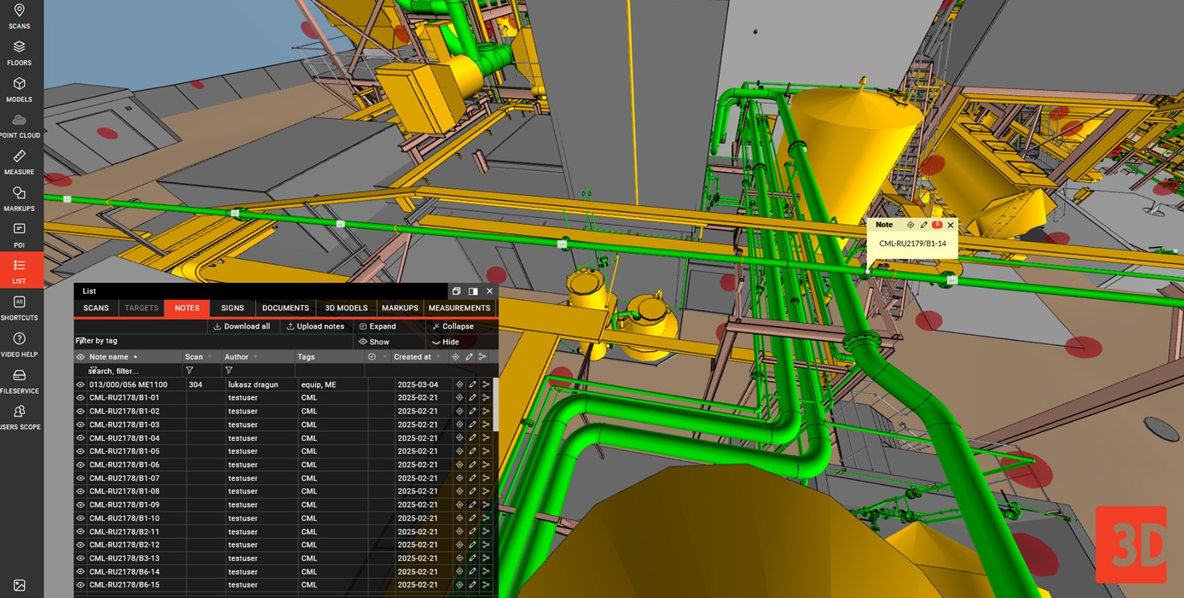 Condition Monitoring Location with WebPano Visual Plant 3d model Condition Monitoring Location with WebPano Visual Plant 3d model